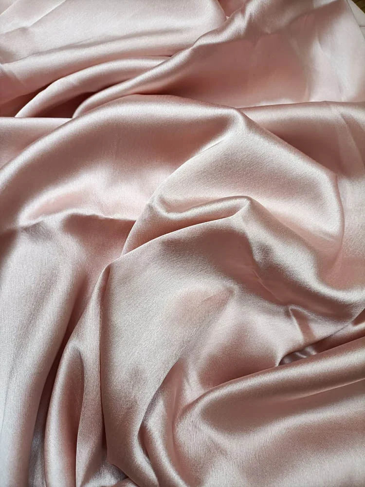 Lustrous Pastel Satin Silk – Artisan Weave for Bridal & Occasion Wear (2 Mtr)
